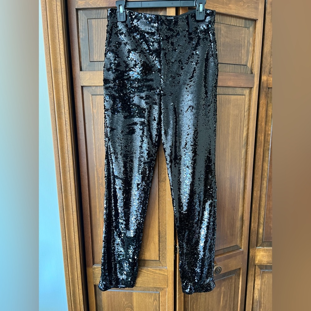 Zara black sequin pant